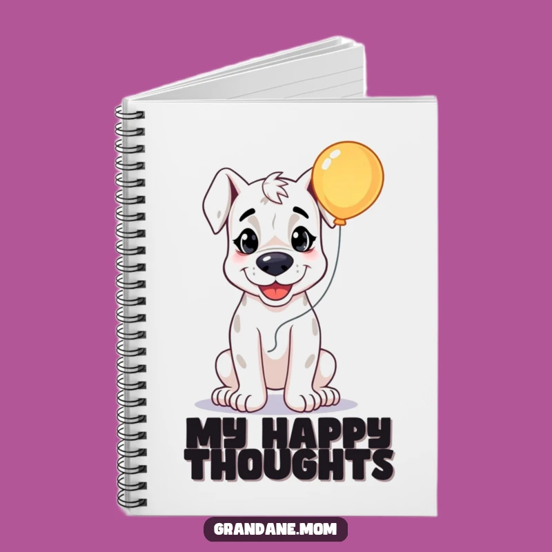 Funny Grand Dane Happy Notes Notebook: Cheerful Balloon Journal Gift