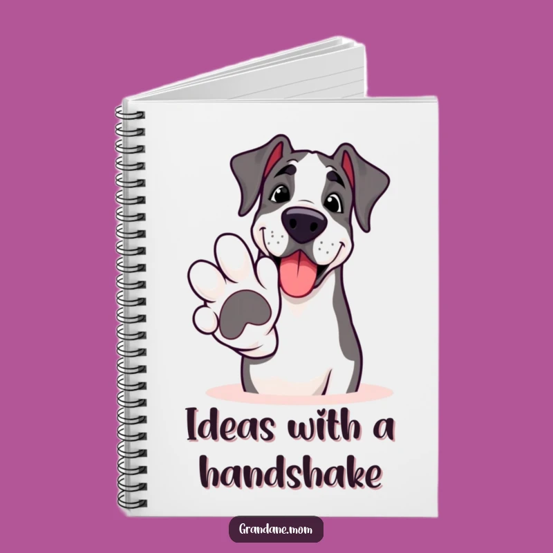 Funny Grand Dane Paw Hello Notebook: Jot Down Friendly Thoughts