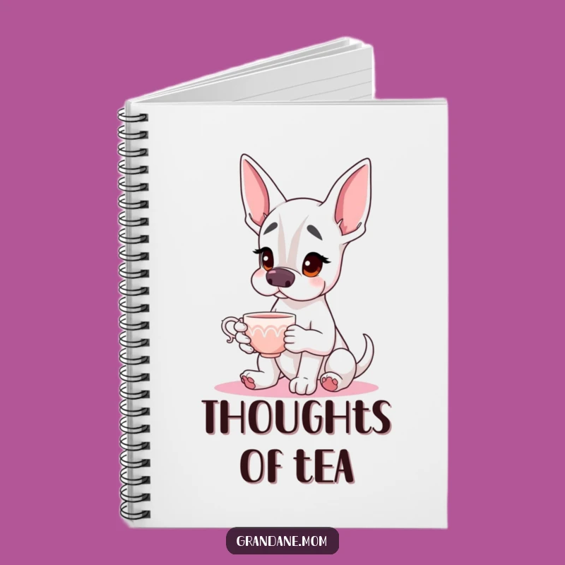 Funny Grand Dane Teacup Notebook: Elegant Dog Lover Journal for Your Thoughts