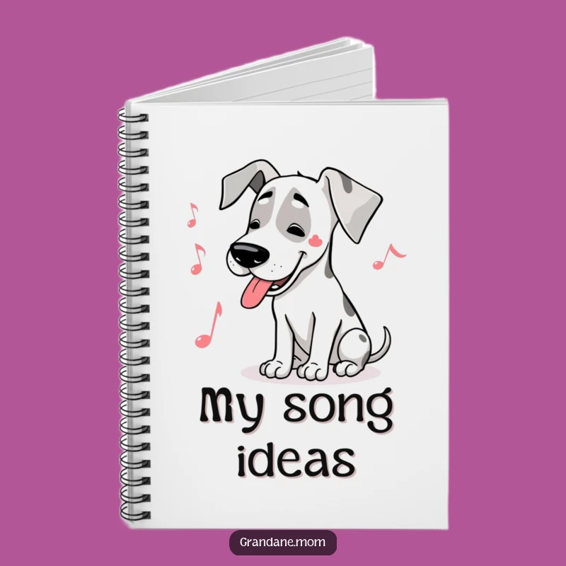 Funny Great Dane Musical Notebook: Jot Down Your Melodies, Creative Funny Gift