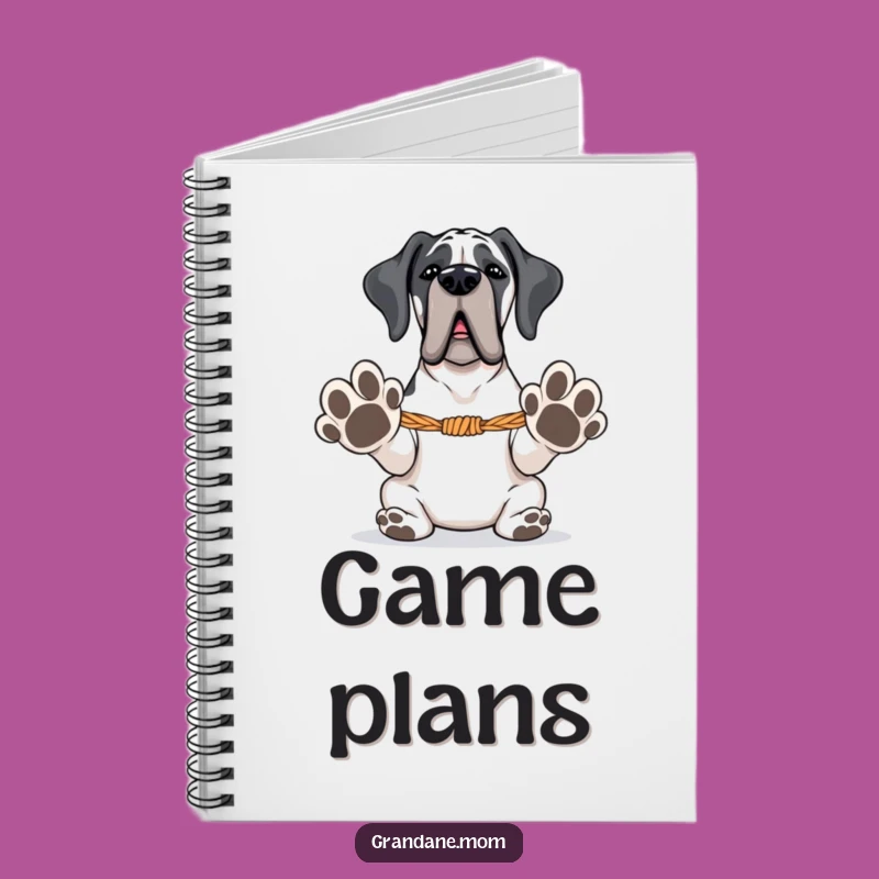 Funny Grand Dane Notebook: Tug-of-War Ready, Playful Journal Gift for Dog Fans