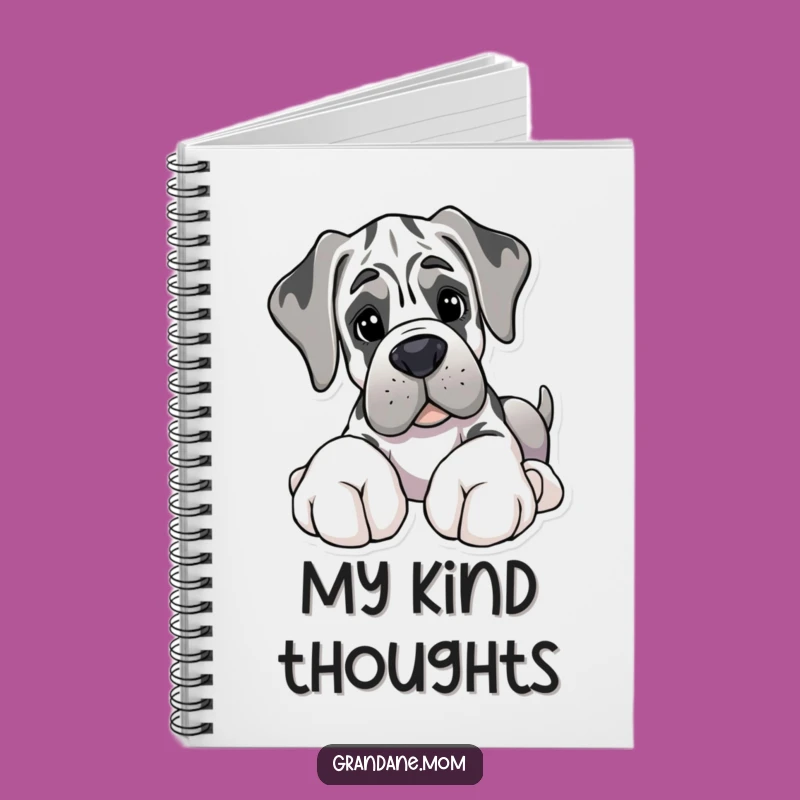 Gentle Thoughts Funny Grand Dane Toy Notebook - Humorous Journal Gift
