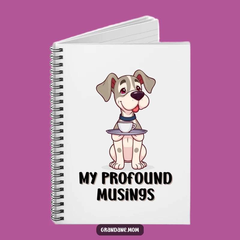 Funny Grand Dane Server Notebook: Jot Down Balanced Thoughts - Ideal Gift for Planners