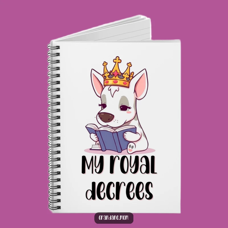 Funny Grand Dane Royal Notebook: Crowned Reader Journal Gift