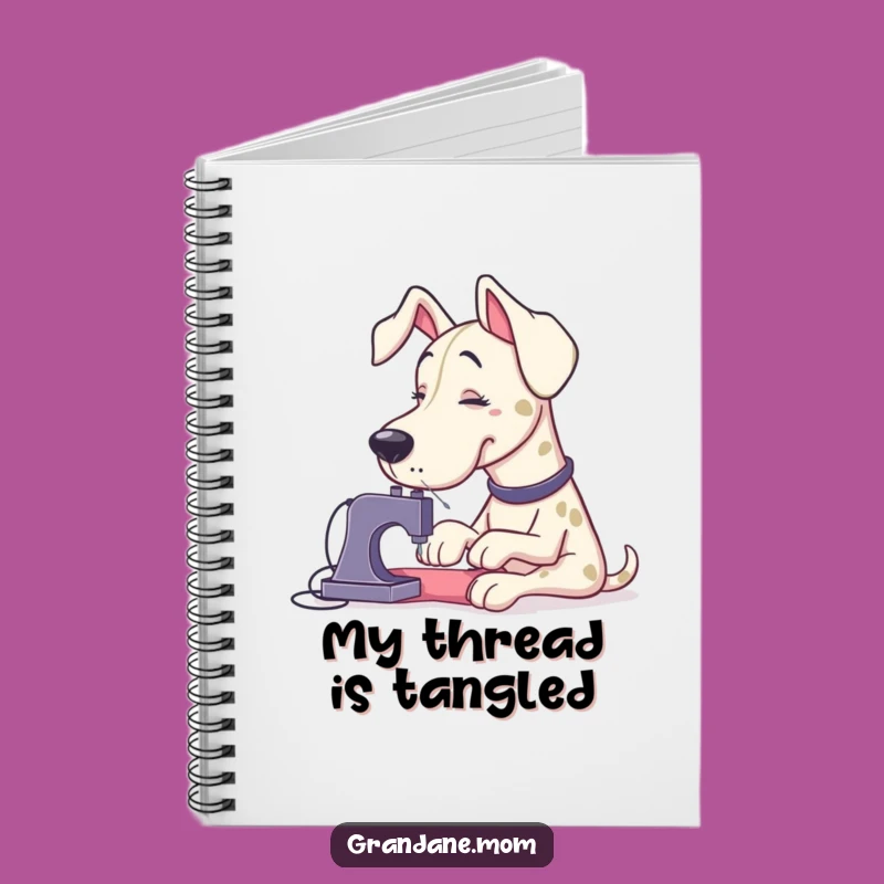 Funny Grand Dane Sewing Journal: Jot Down Laughs with Canine Charm Gift