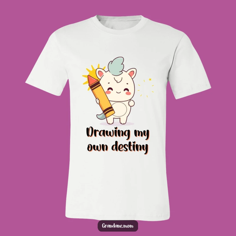 Funny Daniff Artist T-Shirt: Giant Crayon Sun Drawing Humor Gift