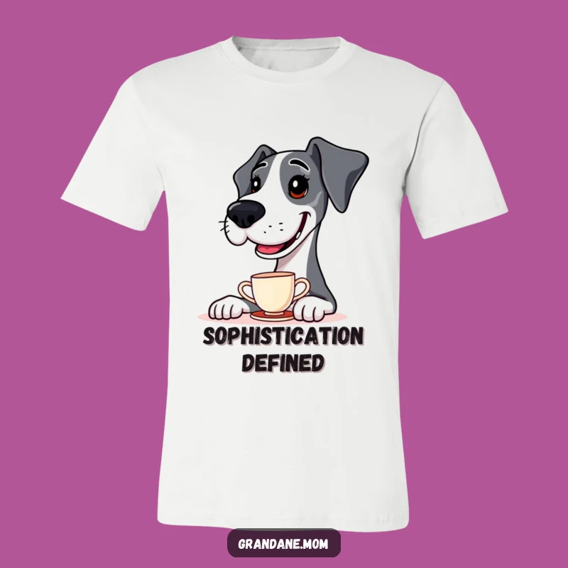 Funny Great Dane Teacup Nose Balance T-Shirt: Hilarious Dog Lover Apparel