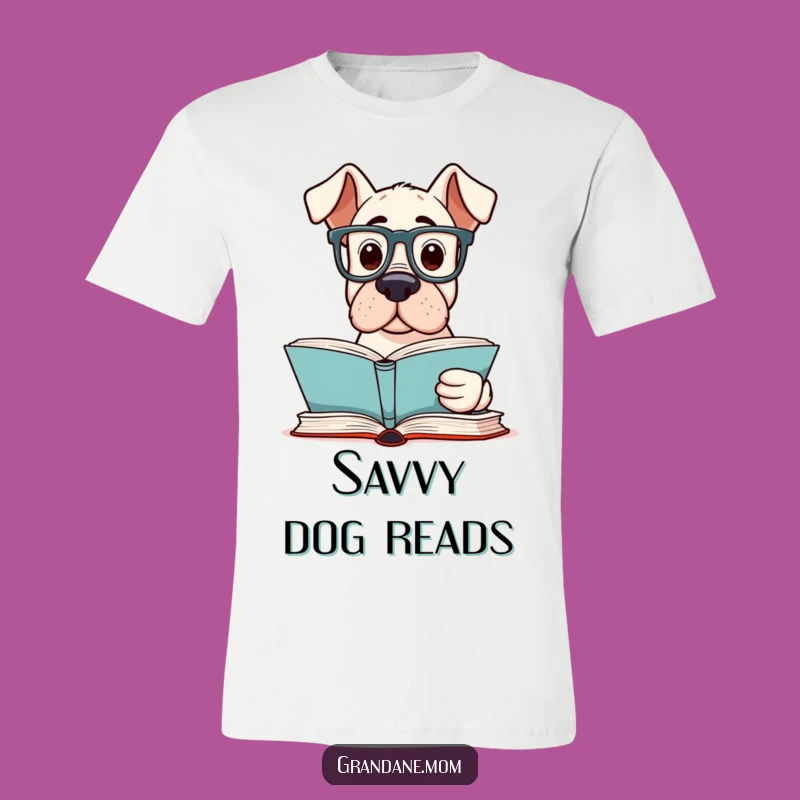 Funny Grand Dane Reader T-Shirt: Smart Canine Bookworm Apparel - A Perfect Funny Gift!