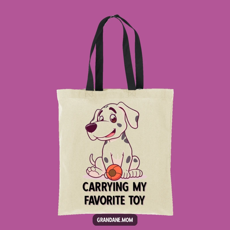 Funny Grand Dane Tote Bag: Playful Toy Carrier, Stylish and Fun Funny Gift Idea