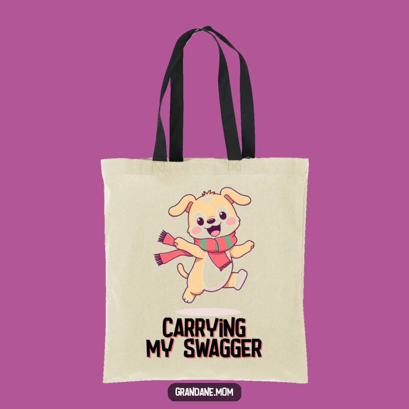 Funny Daniff Scarf Leap Tote Bag: Chic Dog Accessory for Everyday Humor