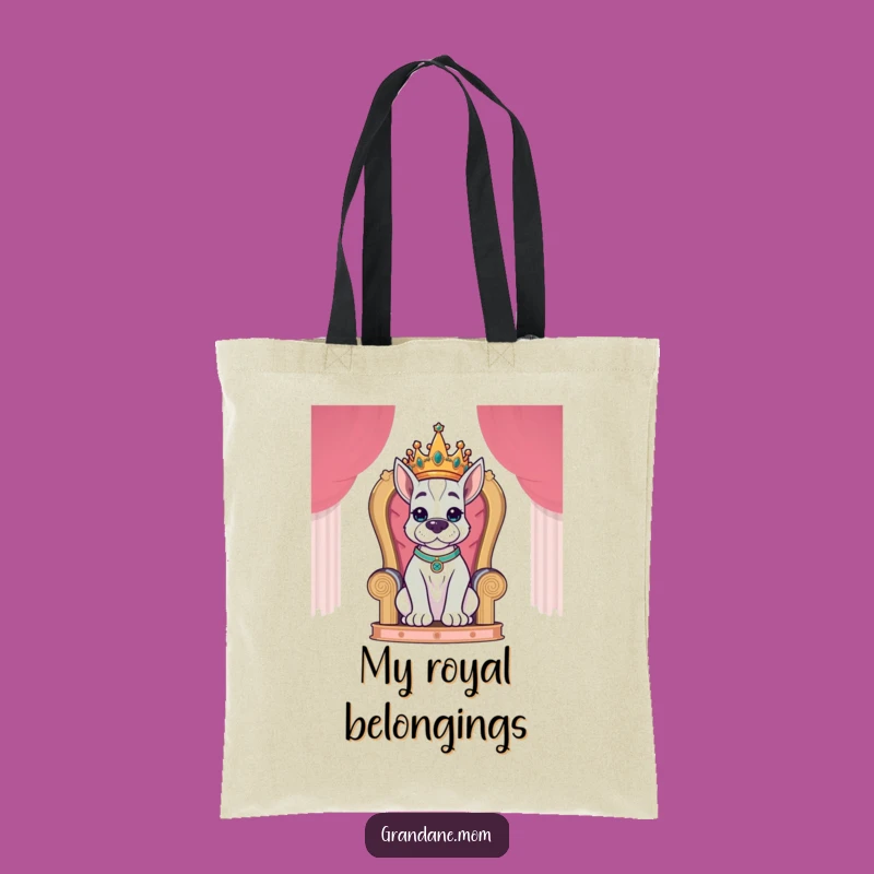 Funny Grand Dane King Tote Bag: Carry Your Reign in Style - A Perfect Funny Gift!
