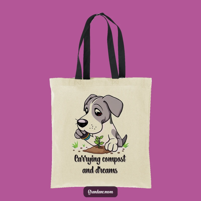 Funny Great Dane Gardener Tote Bag: Carry Your Garden Essentials, Practical Funny Gift