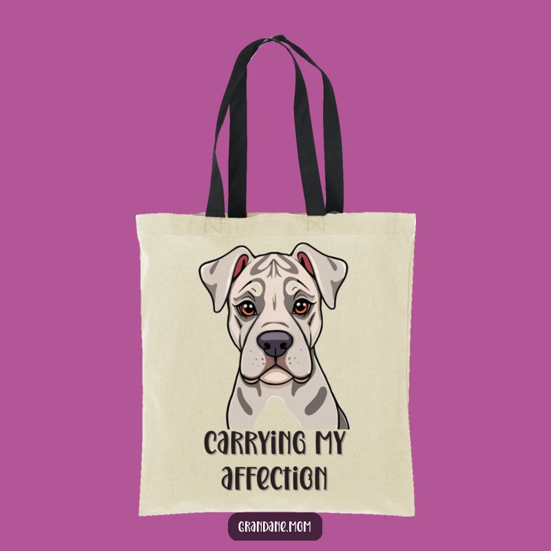 Heartwarming Funny Grand Dane Tote Bag: Gentle Lick Accessory for Dog Lovers