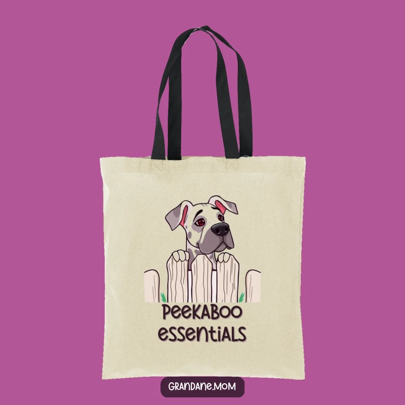 Funny Grand Dane Fence Peek Tote Bag: Carry Your Curiosity in Style Gift
